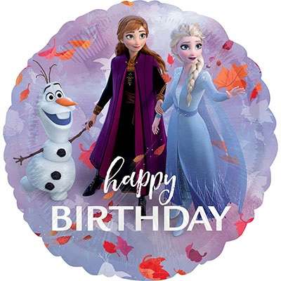 Фольгированный шар 17 Happy Birthday Frozen