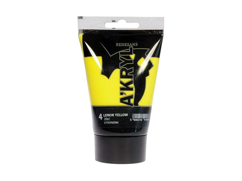 Краска акриловая 100ml, (LEMON YELLOW)