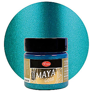 Блестящяя металлическая краска VIVA Maya Gold 45мл - Turquoise