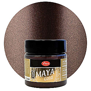 Блестящяя металлическая краска VIVA Maya Gold 45мл - Cakao