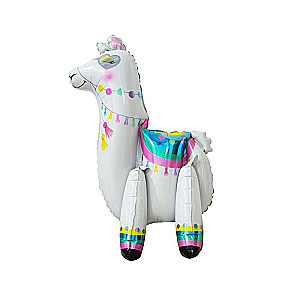 Фольгированный шар 65см" "Lama" white, standing