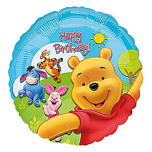 Folienballon 18 Pooh and Friends Sunny BDAY“