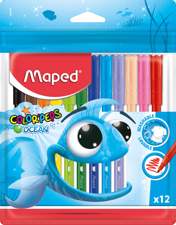 Фломастеры MAPED Ocean 12  цветов