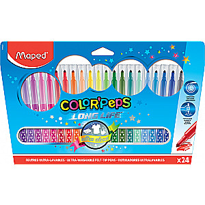 Фломастеры MAPED Color Peps, 24 цветов.