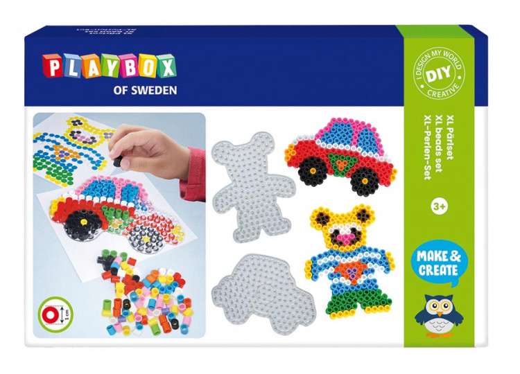 Термомозайка PLAYBOX "Car & Bear", XL 600 шт.