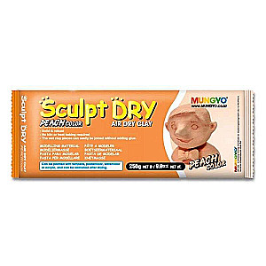 Глина (пластика, масса) для моделирования MUNGYO Sculpt Dry, 500 гр., телесная