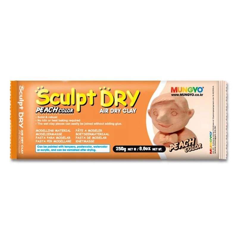 Глина (пластика, масса) для моделирования MUNGYO Sculpt Dry, 500 гр., телесная