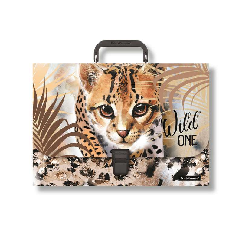 Портфель пластиковый ErichKrause Wild Cat, A4