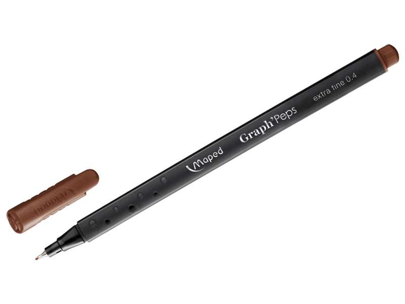 Маркер тонкий MAPED Finefelt 0.4mm, Wood Brown, коричневый