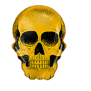 Шар 36 HALLOWEEN Golden Skull 91см