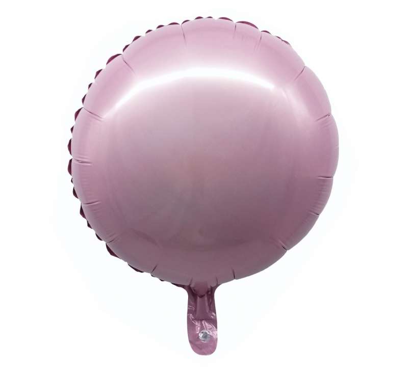 Folienballon 18 Rund“ rosa, 34cm