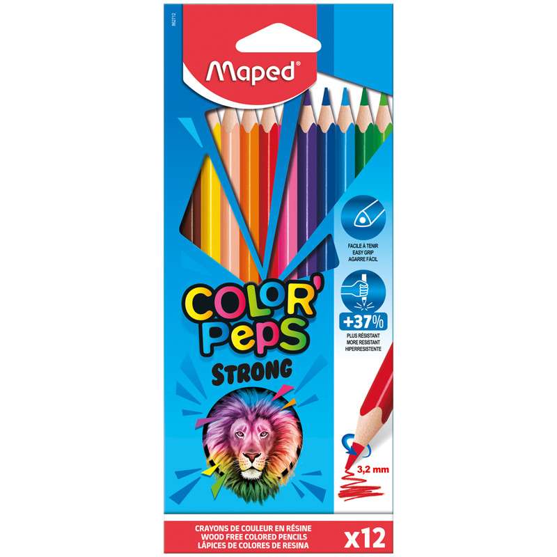 Цветные карандаши MAPED Color`Peps Strong 18 цветов