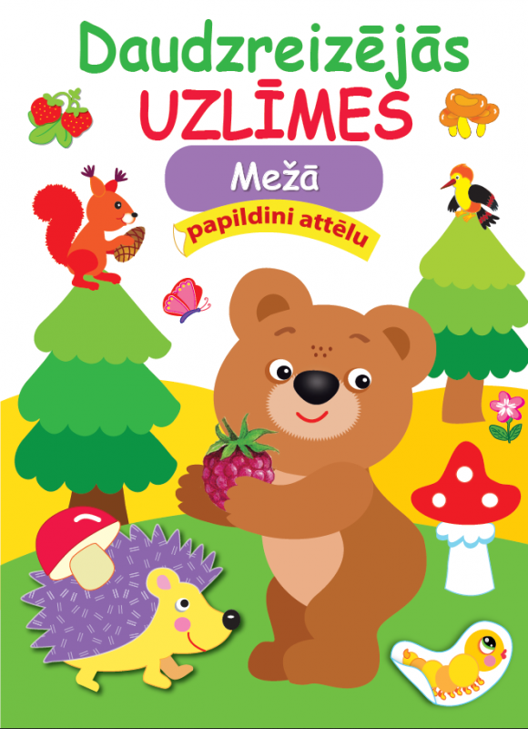 Daudzreizējās uzlīmes. Mežā