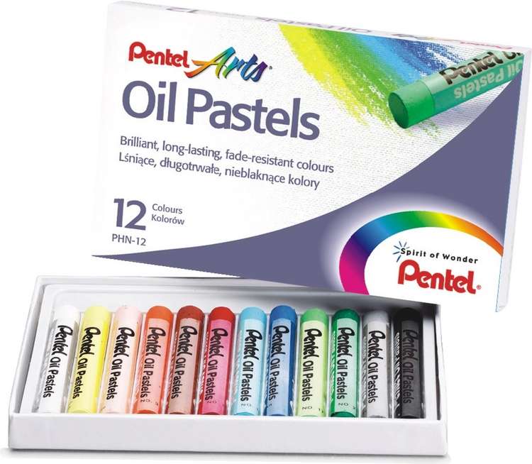 Пастель масляная Pentel Oil Pastels, 12 цветов