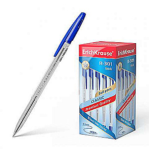 Ballpoint pen ErichKrause R-301 Classic Stick 1.0, ink color: blue