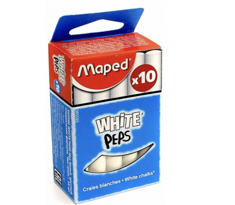 Мел круглый, 10 штук 