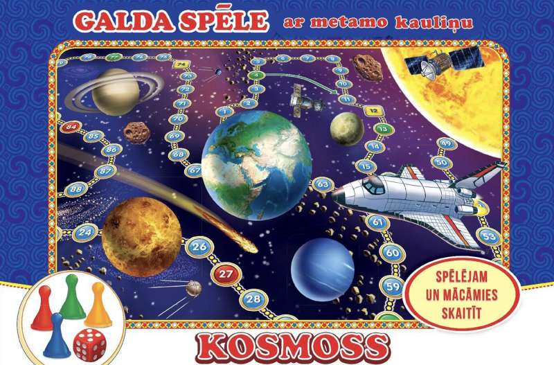 Galda spēle ar metamo kauliņu "Kosmoss"