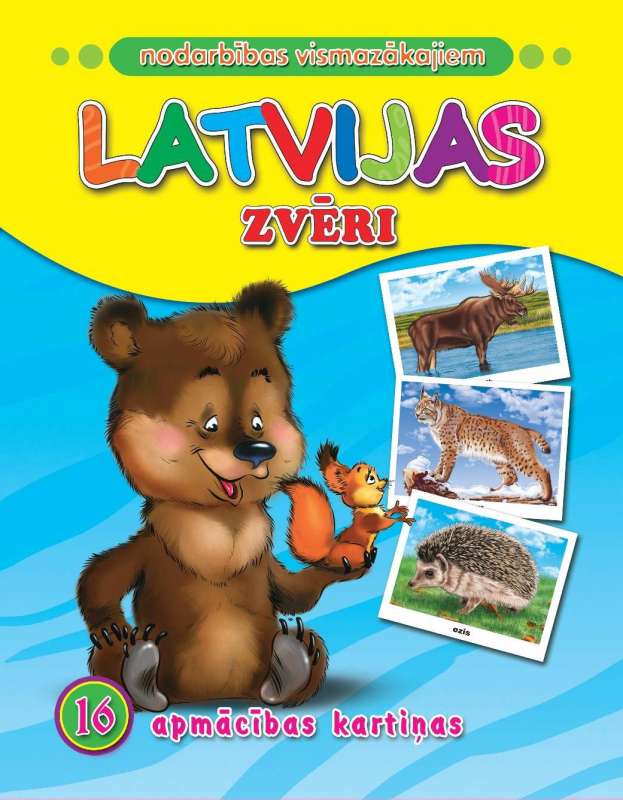 Latvijas zvēri. 16 apmācības kartiņas