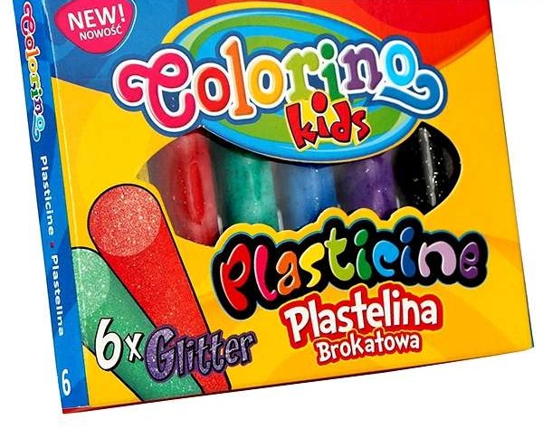 Пластилин COLORINO с блёстками, 6 цветов