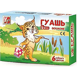 Гуашь Zoo 6 цветов, 15 мл.