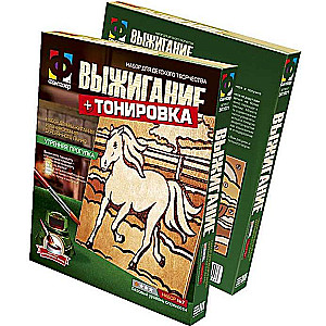 Выжигание+тонировка Утренняя прогулка