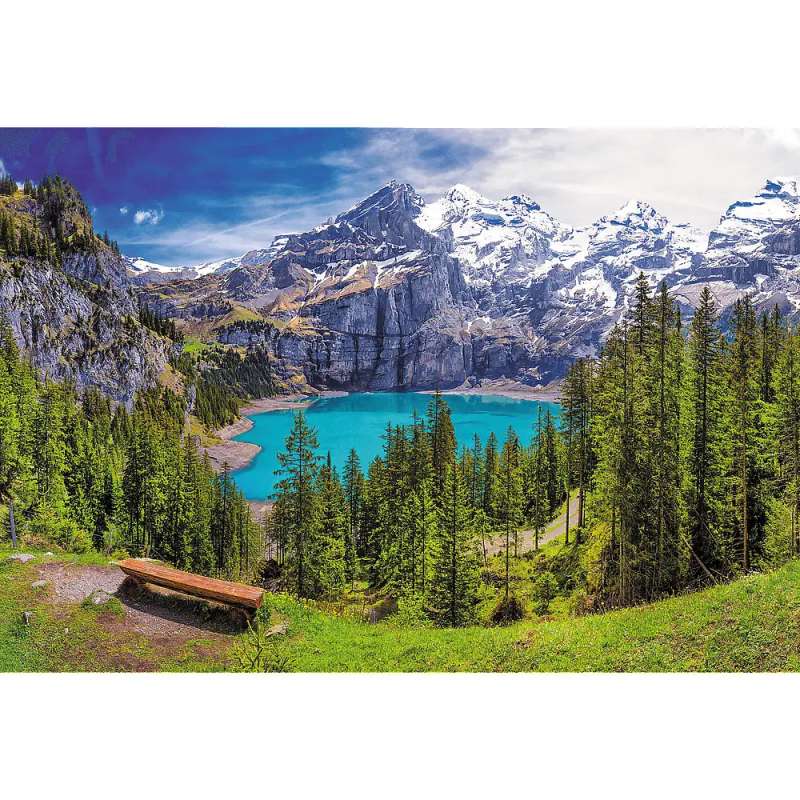 Пазл 1500 Trefl: Lake Oeschinen, Alps, Switzerland