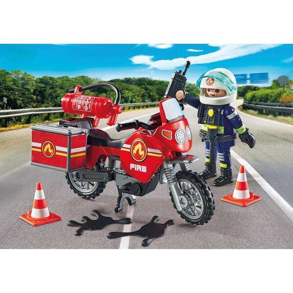 Playmobil - City Action: Fire Motorcycle & Oil Spill