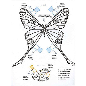 Цветы, жуки и бабочки. Объемные раскраски