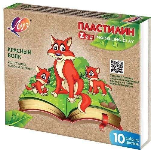 Пластилин - Zoo, 10 цветов