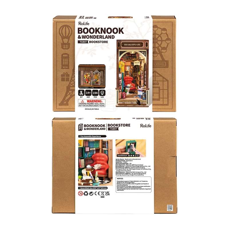 3D складная миниатюра ROBOTIME - Book Nook Shelf Insert Kit 