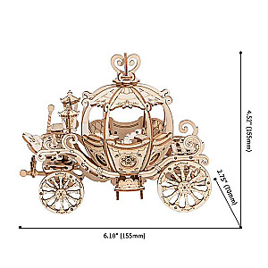 Деревянный 3D пазл ROBOTIME - Pumpkin Cart