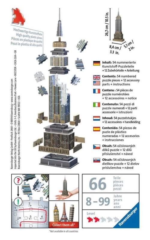 3D пазл 54 Mini Empire State Building