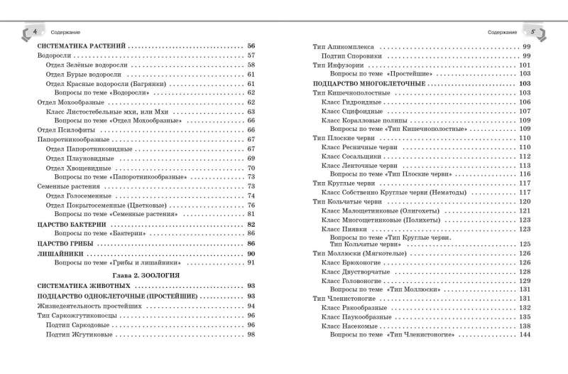 Справочник по биологии для 5-9 классов