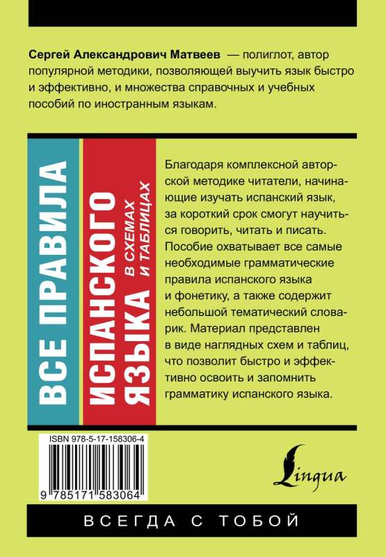 Все правила испанского языка в схемах и таблицах