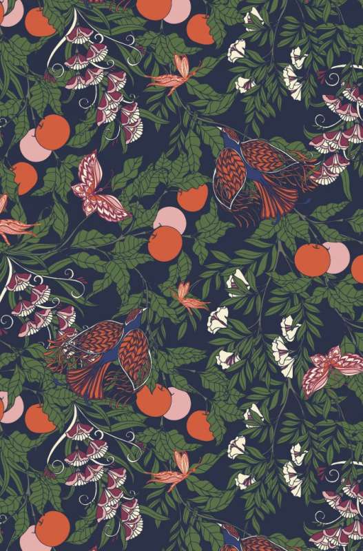 Ежедневник William Morris Inspiration синяя с птицами