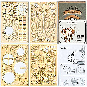 Деревянный 3D пазл ROBOTIME Дирижабль, 176 деталей