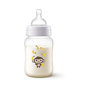 V Philips Avent Бутылочка антиколиковая 260 ml, 1M+ Monkey