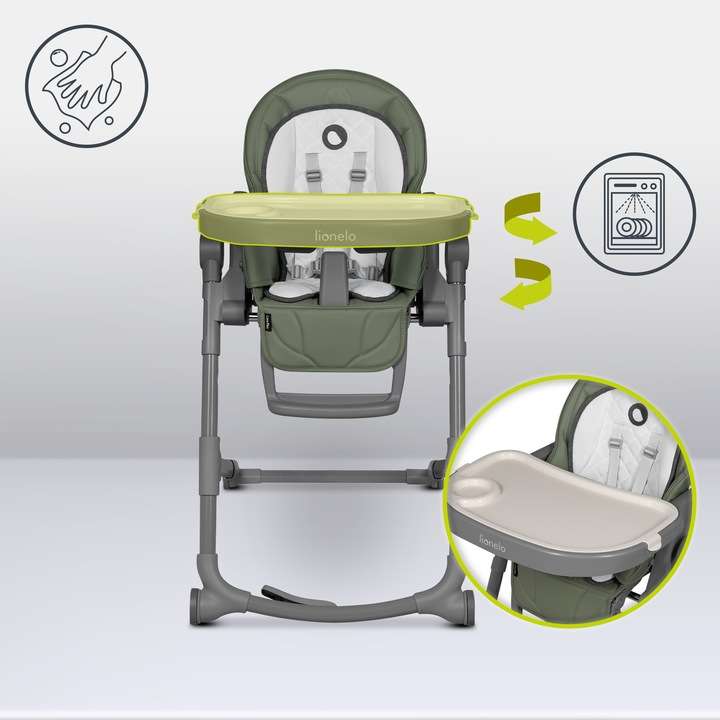 Стульчик для кормления  Lionelo Cora Plus 2in1 GREEN