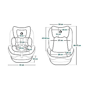 Автокресло Lionelo Bastiaan One, розовое, 0 - 36 kg