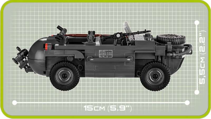 Конструктор - COBI VW Typ 166 Schwimmwagen, 200 деталей