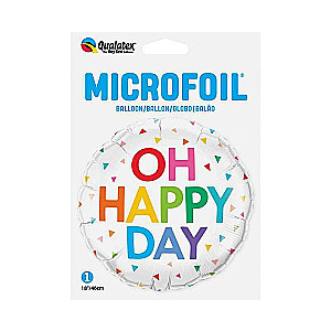 Фольгированный шар 18/46см круглый   QL RND Oh happy day