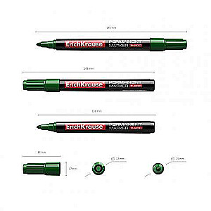 Перманентный маркер ErichKrause P-200, цвет чернил зеленый 