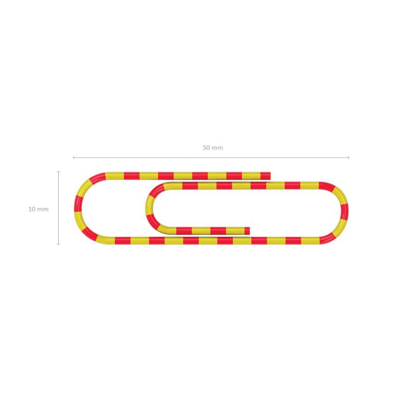 Скрепки металлические с виниловым покрытием ErichKrause Zebra цветные, 33мм