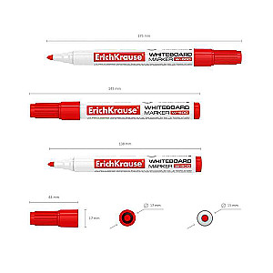 Маркер для досок ErichKrause W-500, цвет чернил красный