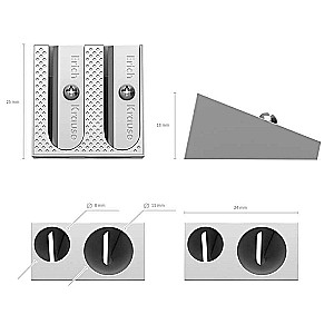 Металлическая точилка точилка ErichKrause Ferro Plus, два отверстия