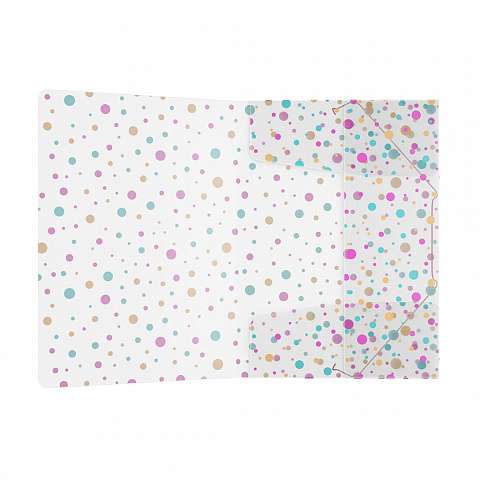 Папка на резинках пластиковая ErichKrause Dots, A4