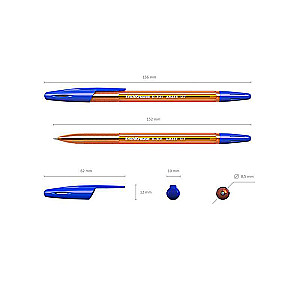 Ручка шариковая ErichKrause R-301 Amber Stick 0.7, цвет чернил синий 