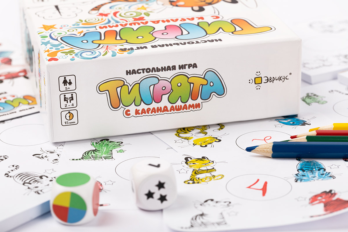 Настольная игра - Тигрята с карандашами