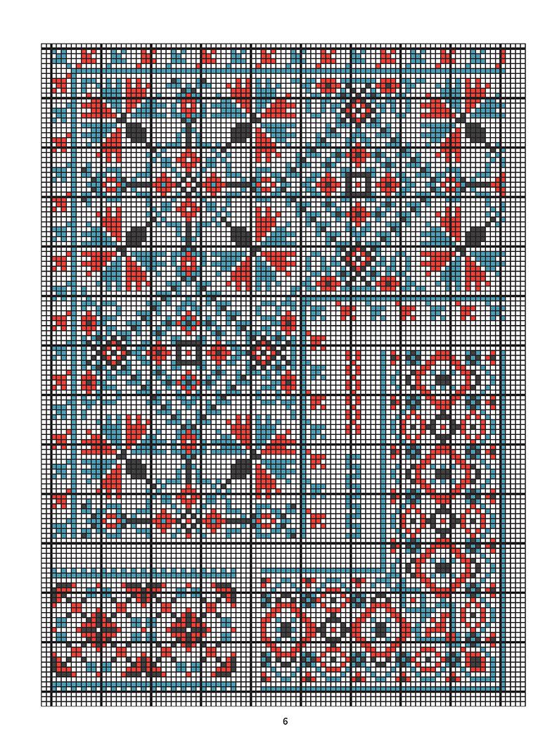 Старинные русские мотивы для вышивания крестом. Более 300 аутентичных узоров в виде подробных схем