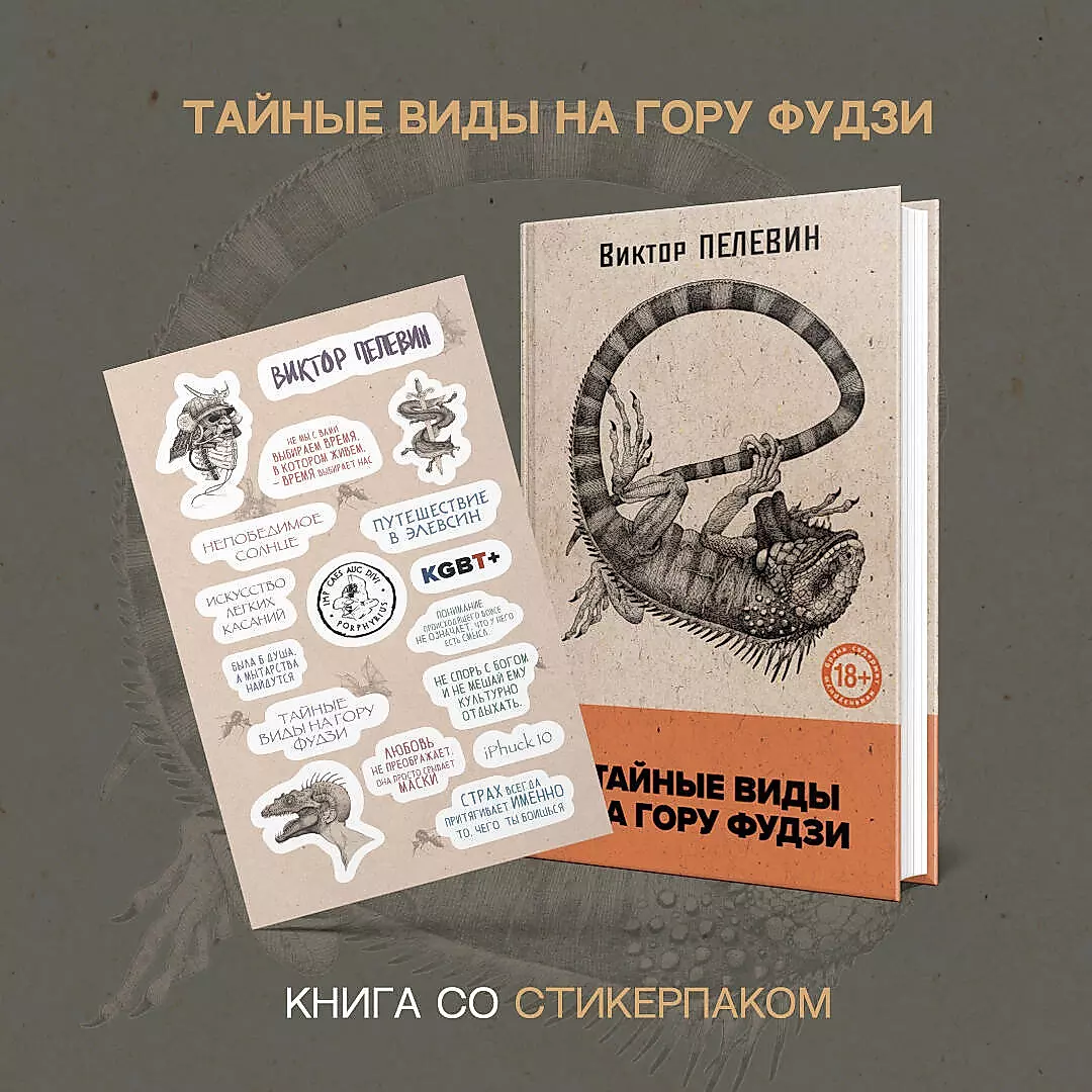 Тайные виды на гору Фудзи (книга со стикерпаком)